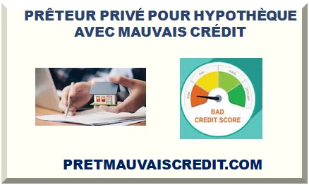 QUÉBEC PRÊTEUR PRIVÉ POUR HYPOTHÈQUE AVEC MAUVAIS CRÉDIT 2025